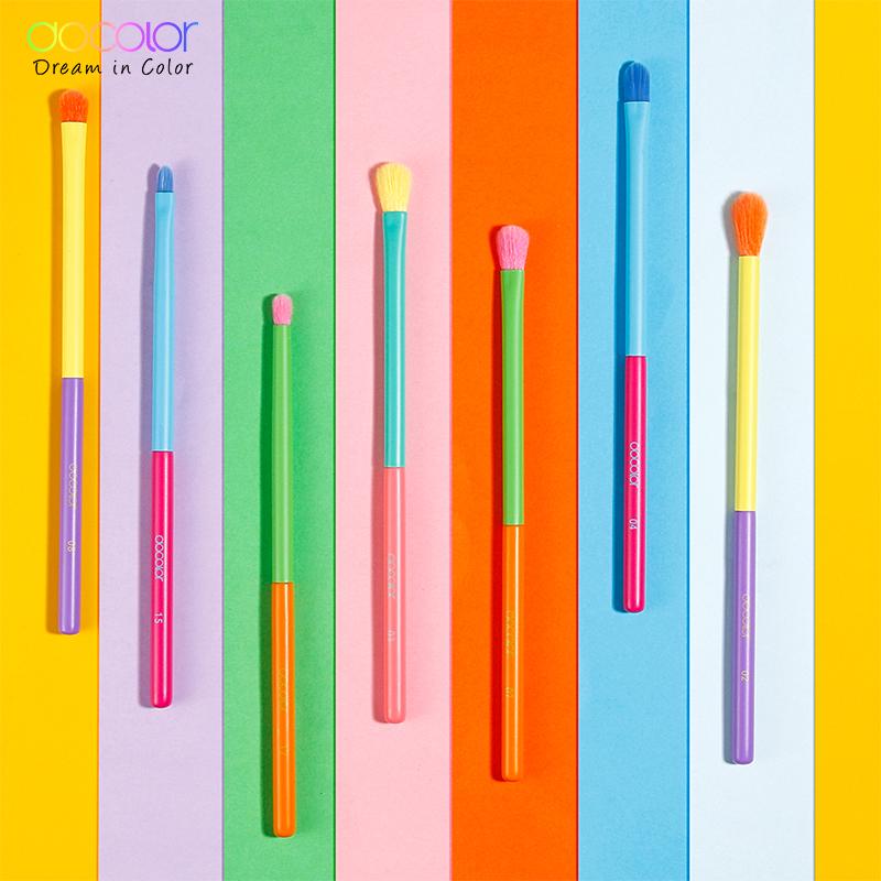 Docolor 16-teiliges Make-up-Pinsel-Set, Lidschatten-Mischung, Eyeliner, Wimpern, Augenbrauen, Beauty-Make-up-Pinsel, professioneller Lidschattenpinsel