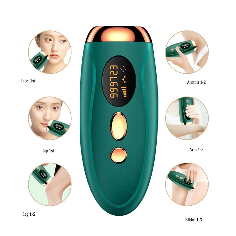 Professional Pulsed Light Permanent Epilation Women Full Body Electric Ipl Removal Hair Laser Epilator 1 Piece Plug