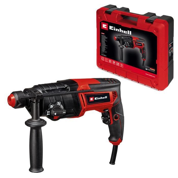 Einhell Marteau Perforateur TC-RH 800 4F (800 W, 2.6 Joules, Mécanisme De Frappe Pneumatique, Mandrin SDS-Plus, Coffret E-Box)