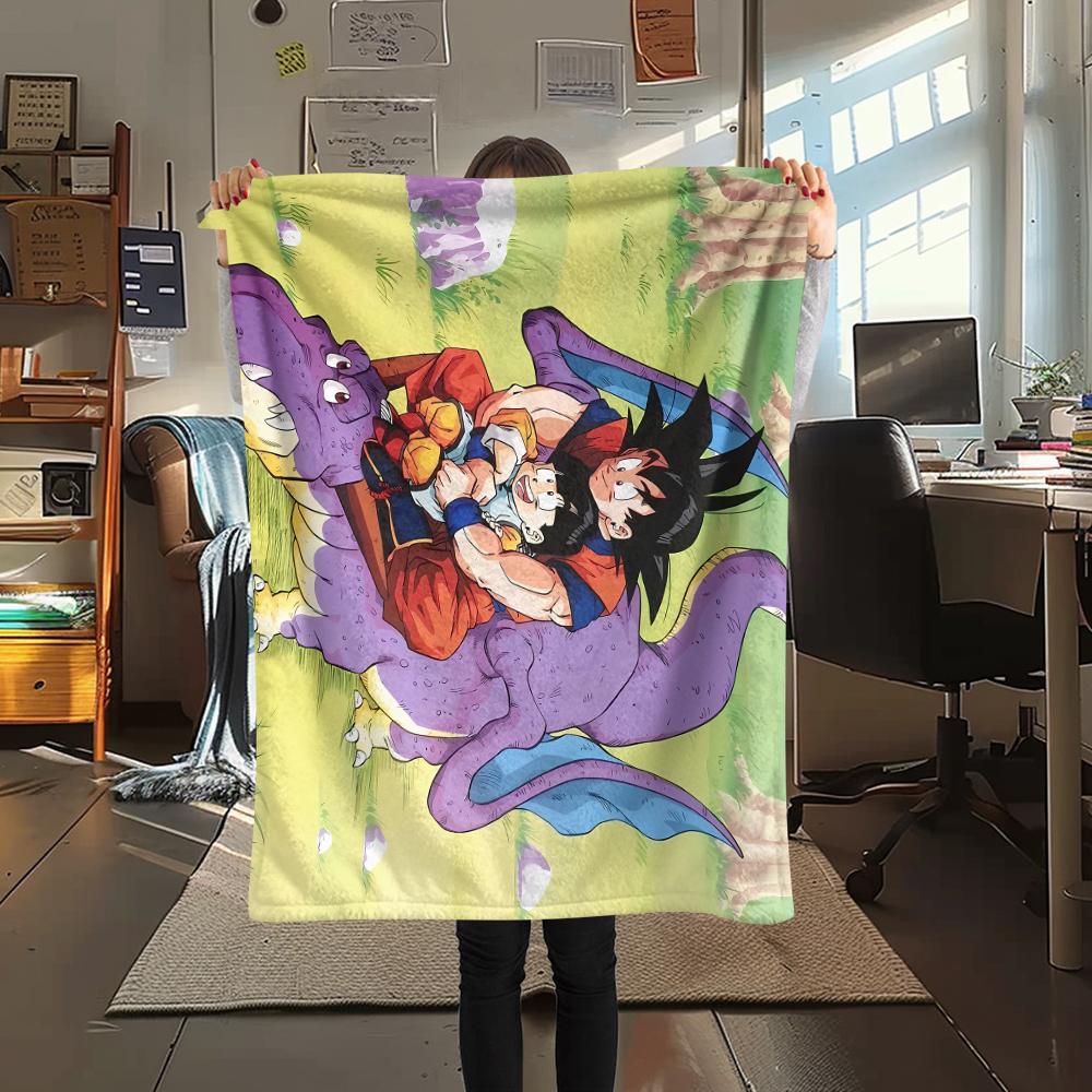 Dragon Ball character Print Flannel Blanket High quality Comfortable for All Seasons Home Decor Warmth and Comfort Perfect for Christmas Gifts