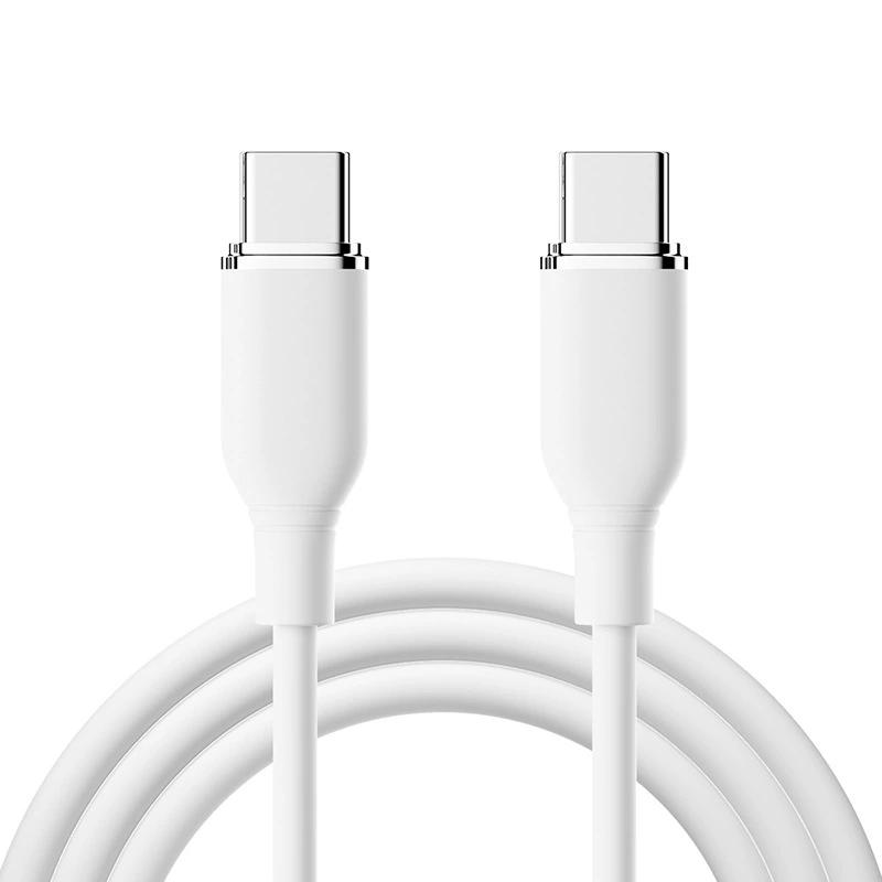 Factory 5A PD Fast Charging Liquid Silicone Type-C PVC Jacket USB Cable 1/2/3M Mobile Phone Flex iPhone for for