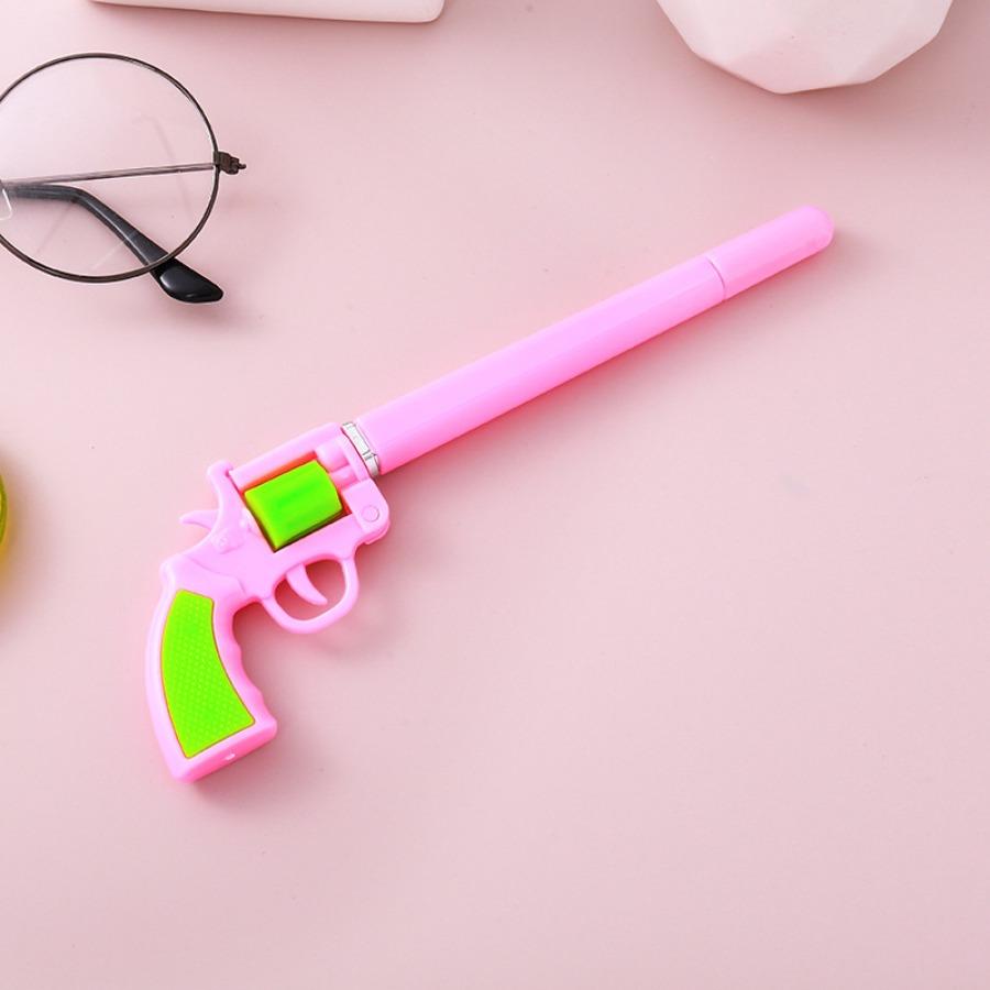 Înapoi la școală 10 buc 0,5 mm Formă de revolver desen animat Stilou neutru creativ detașabil, Durabil Școală Învață Stilou pe bază de apă pentru Premierea elevilor