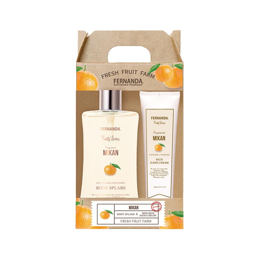 

Fernanda Body Splash Mini Rich Hand Cream Gift Mandarin Orange & Set, (20g + 95mL)