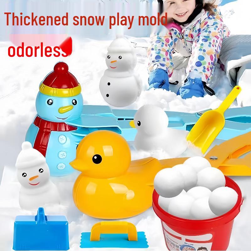 

Children s Snowball Maker & Mold Kit - Duck & Heart Shapes for Winter Snow Play
