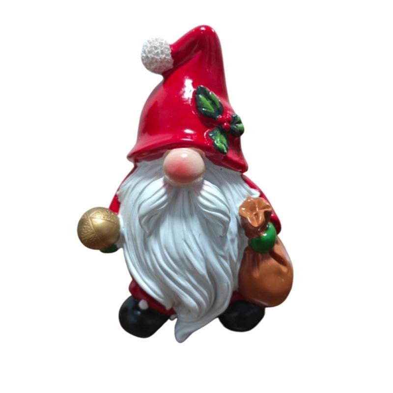 Christmas Santa Statue Resins Gnomes Miniature Figurine For Outdoor Indoor Holiday Tabletop Shelf Decoration Ornament