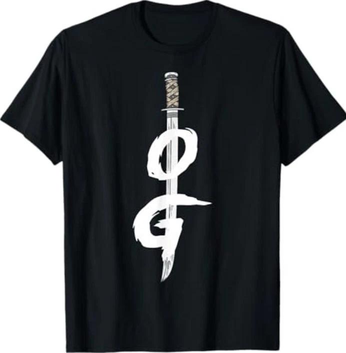OG Sword Graphic | Bold Black Brush Style Design T-Shirt XS