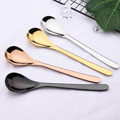 4Pcs Schwarz Gold Besteck Set 304 Edelstahl Geschirr Abendessen Löffel Set Dessert Löffel Geschirr Set Party Küche Besteck