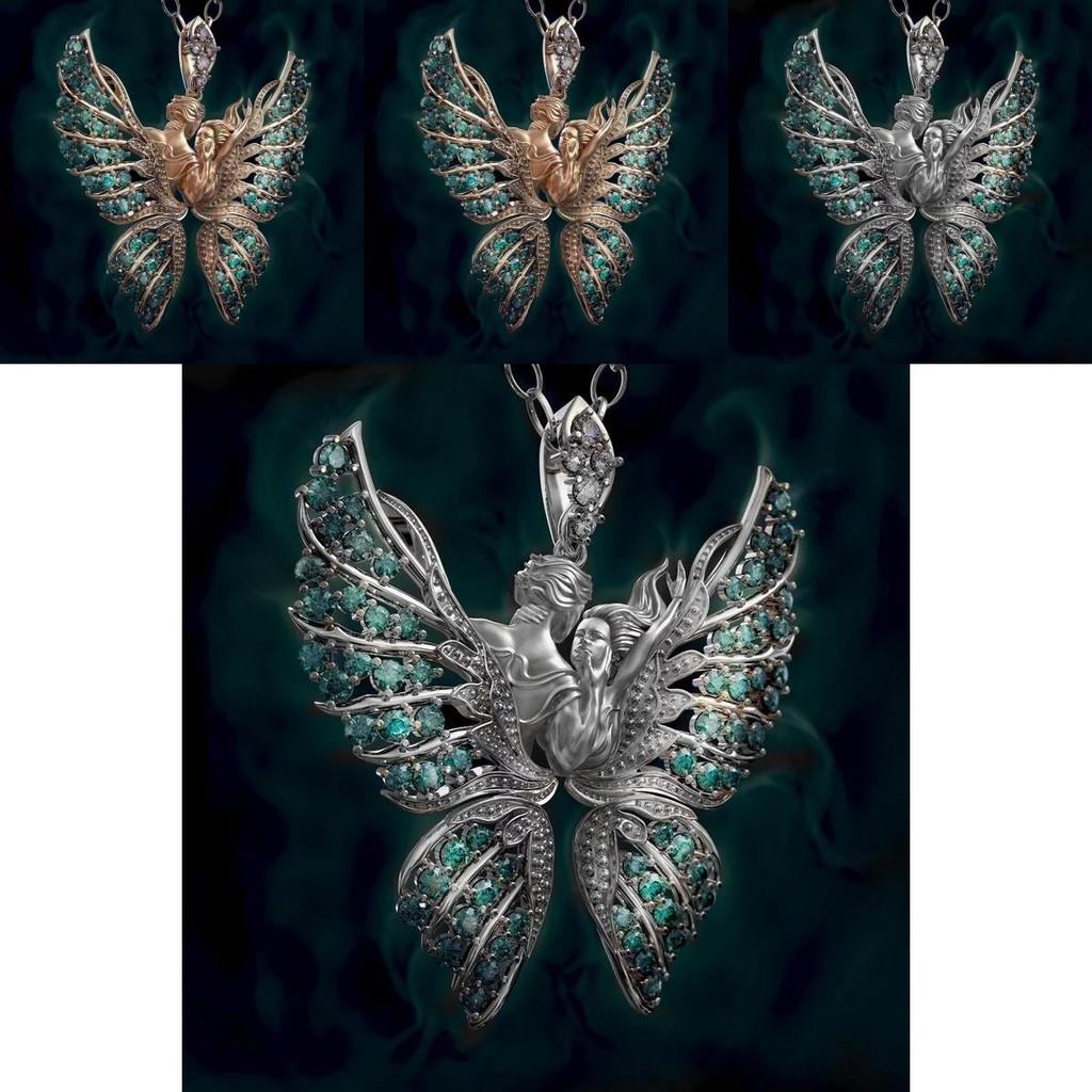 Silver Exquisite Butterfly Necklace With Elegant Rhinestone Detail Ideal For Romantic Gifts And Stylish Accessories