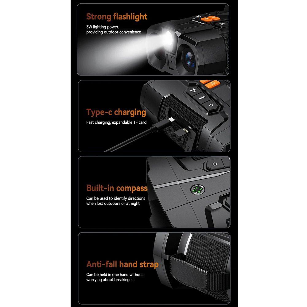 4.5 Inch Big Screen 4K Night Vision Goggles 10x Zoom Infrared Night Vision Telescope Camping