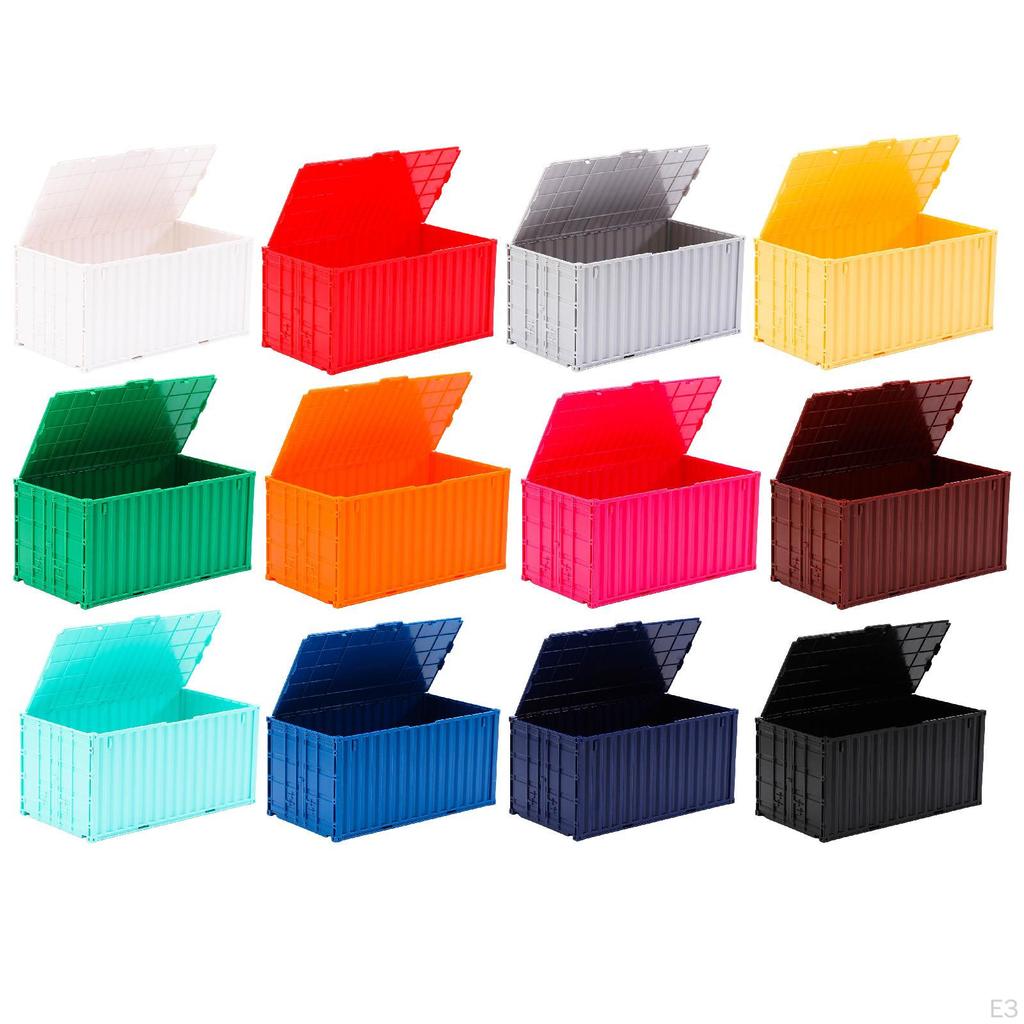 Mini Desktop Storage Box Shaped Like A Container, Large Capacity, Practical And Unique, with