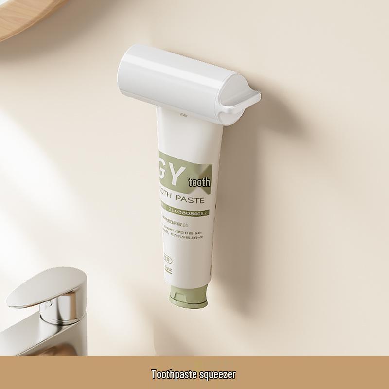 

2024 Вращающийся самоклеящийся диспенсер для зубной пасты и полка для хранения