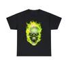 Flaming Demon Skull Yellow Short Sleeve Tee
