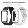 Pulseira de Silicone Compatível com Estrutura de Metal para Huawei Band 11 Pro - Fivela de Cor Correspondente