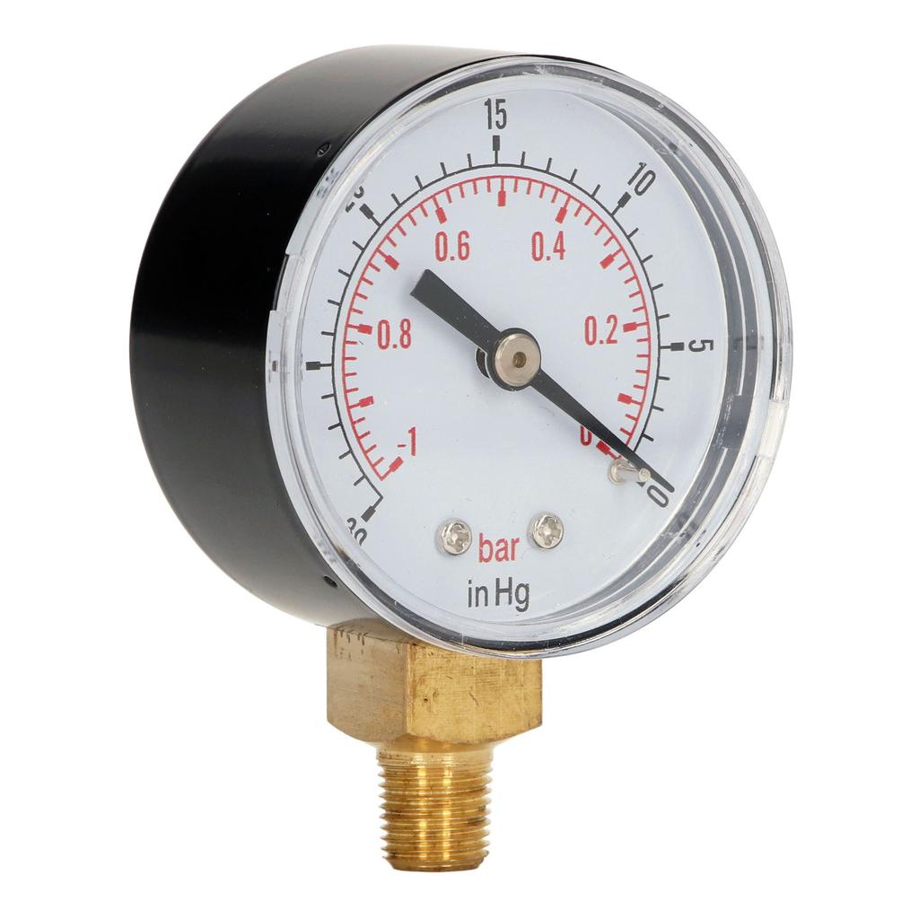 Pressure Gauge 18in BSPT Brass Interface Good Airtightness Vacuum Pressure Gauge for Water Oil