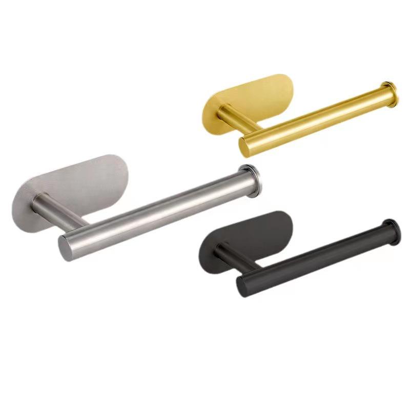 Väggmonterad pappershanddukshållare i rostfritt stål utan spik för badrum