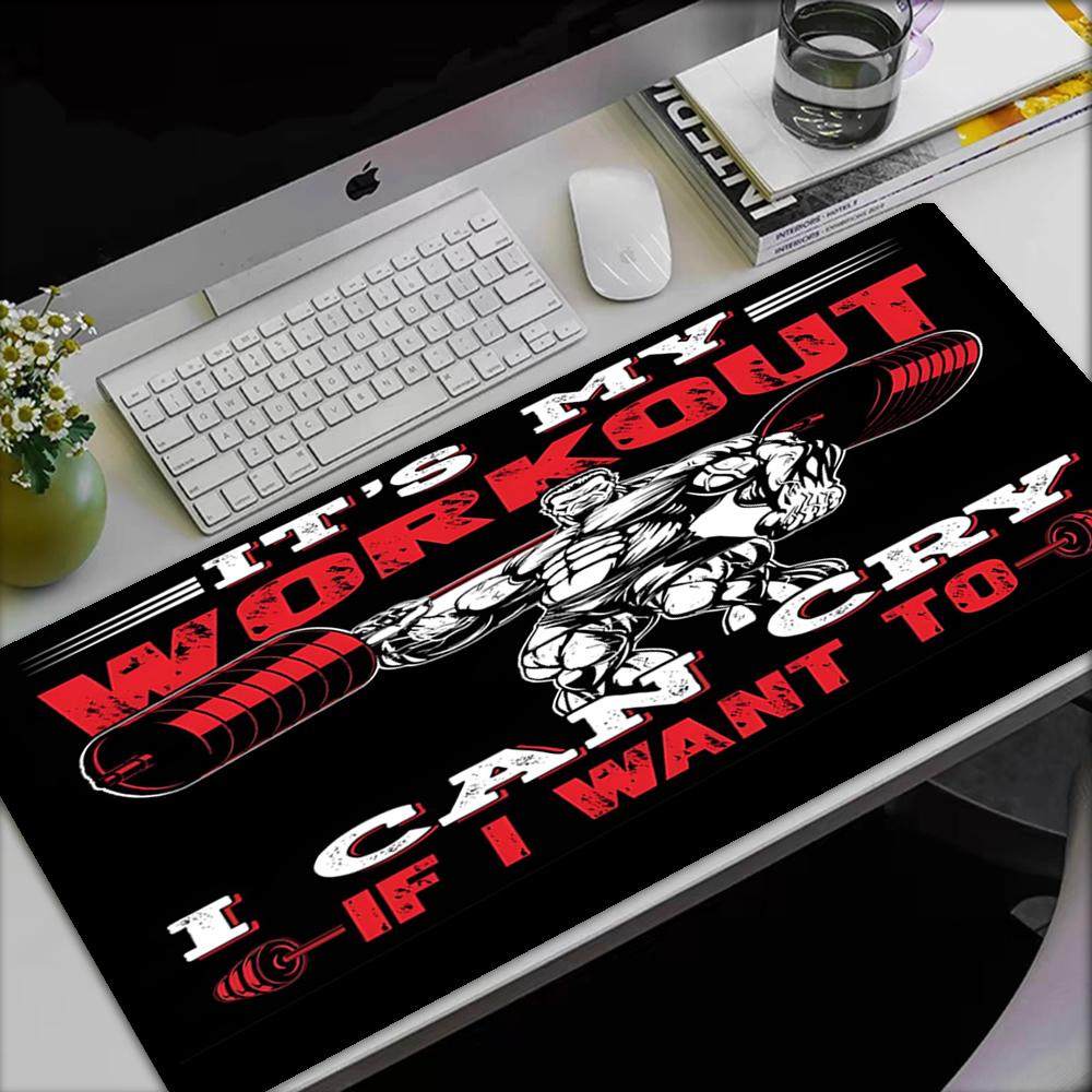 weightlifting Theme Mouse Pad, Non Slip Rubber Base, Multifunctional Office & Home Decor, Perfect for Workspace Personalization.