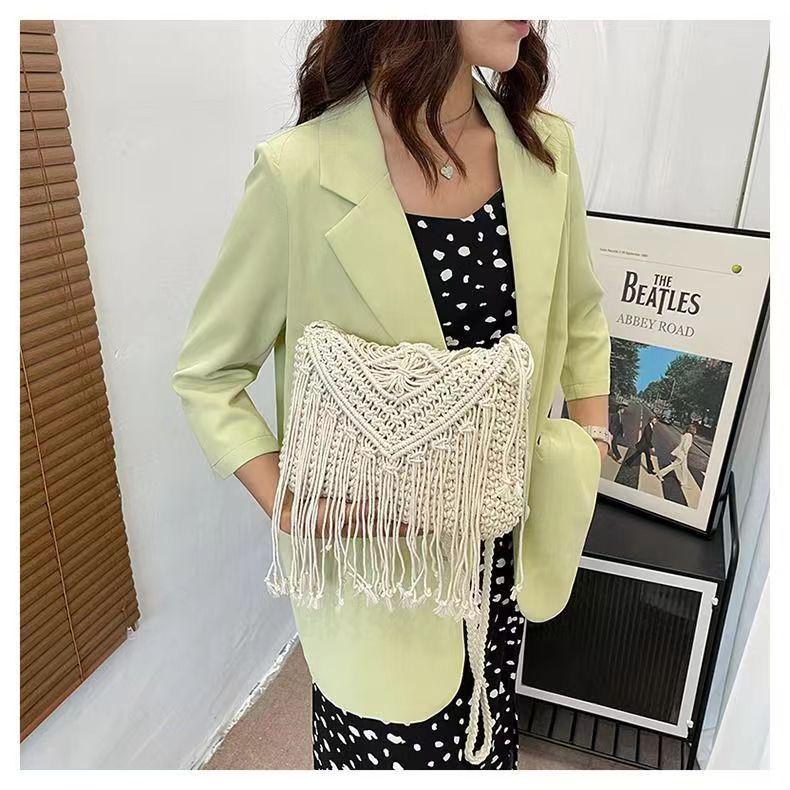 Bohemian Tassel Crossbody Beach Bag for Women