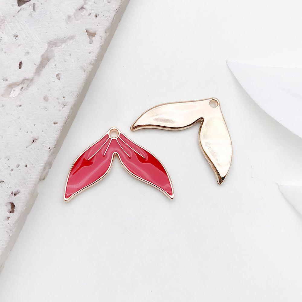 Red Cherry Blossom Oil Drop Keychain & Earrings Set: DIY Jewelry & Hair Accessories