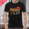 Classic Vintage Born in 1974 Retro 70s Style Birthday Year Tshirt Men Women Unisex T Shirt Streetwear Comfort Summer Cotton Tee