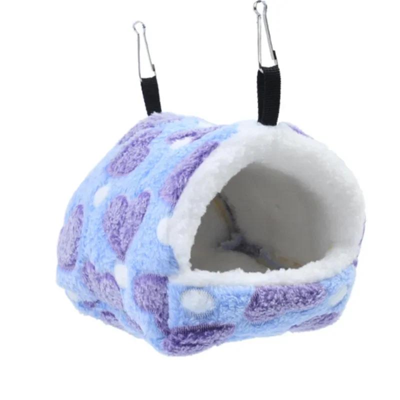 Flannel Hamster Cage Cotton Nest Sugar Glider Sleeping Bag Squirrel Mini Hedgehog Warm House Guinea Pig Winter Thickened Bed Pet
