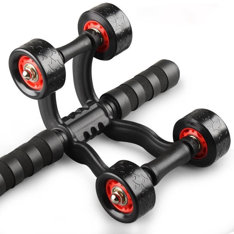 Manufacturers Direct Sales of Frog Style Four-wheel Abdominal Roller Bearings Silent Abdominal Roller Household Fitness Equipment Cross-border