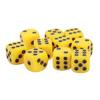 30 STÜCK Würfelset 16MM Kunststoff 6-seitig Runde Ecken Würfelwürfel für Tischspiele Brettspiele Gelb