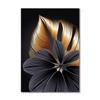 Scandinavian Black and Red Leaves Monster, Golden Plants, Flowers, Canvas, Poster, Paintings, Luxurious Interior Print, Abstract Hd Art Image