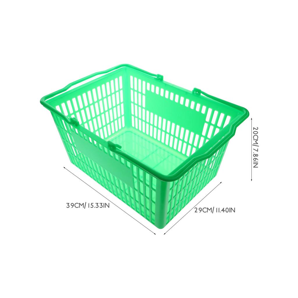 Desktop Basket Fashionable Plastic Storage Container Handheld Grocery Basket Sundries Organizer for Cosmetics Supplies