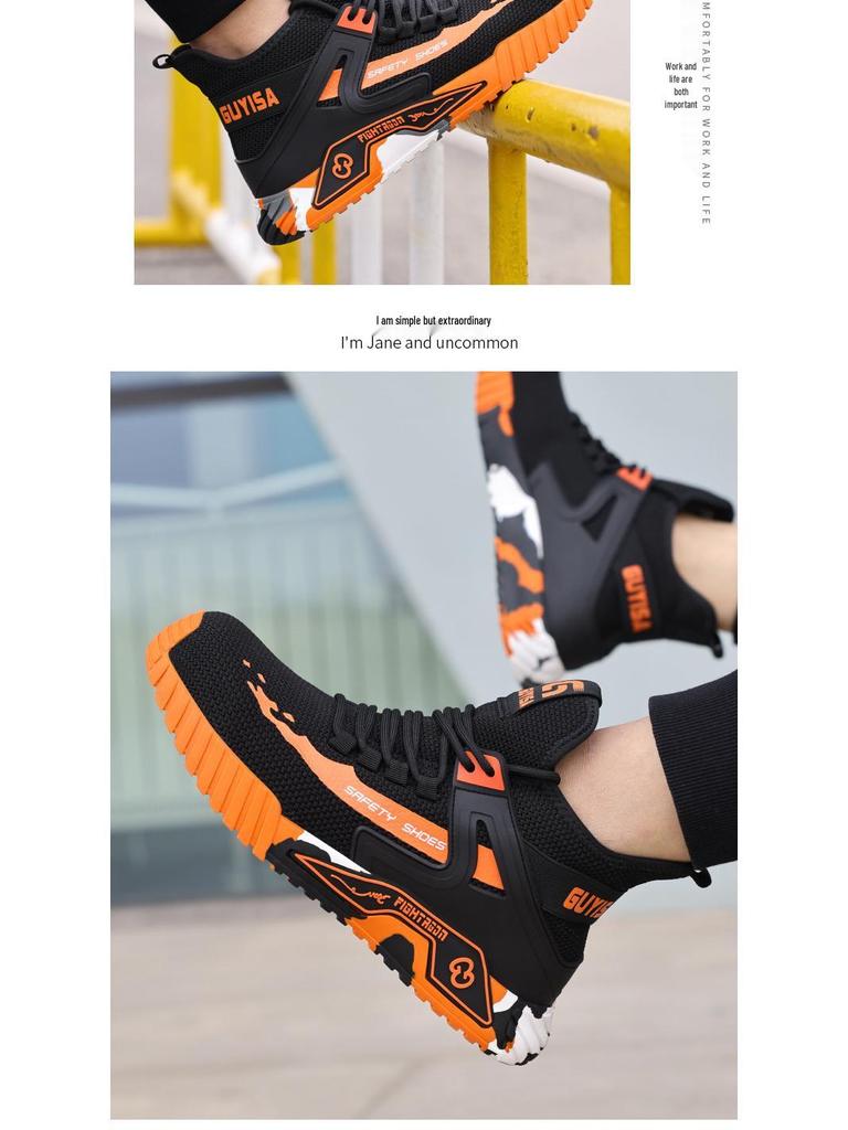 Men's Steel Toe Safety Shoes: Anti-Smash, Anti-Puncture, Wear-Resistant, All-Season Work Protection