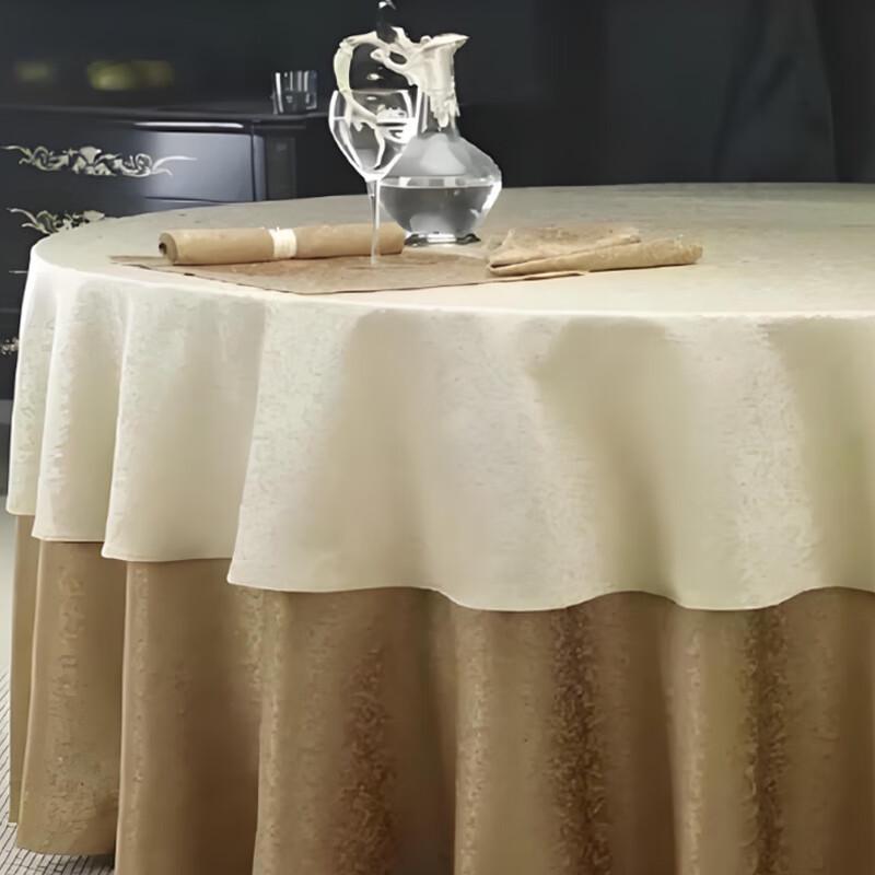 TONNEY Nordic Embossed Polyester Round Tablecloth Set