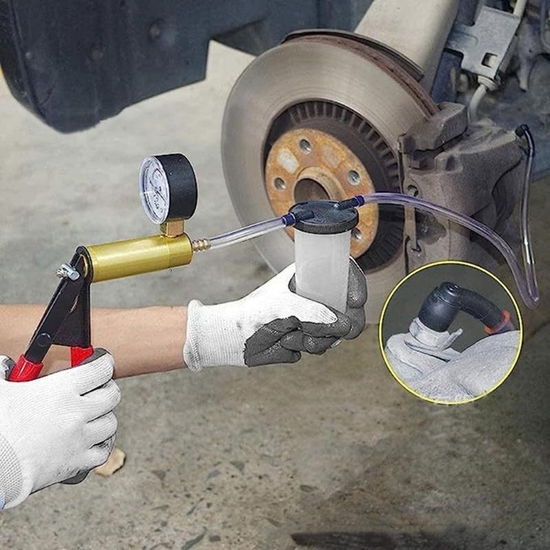 A2UC Handhelds Vacuum Pressure Tester Set Brake Fluid Bleeder Bleeding + Box