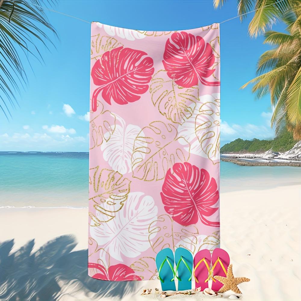 

Vibrant Red Leaves Microfiber Beach Towel, Ultra-Soft Quick Dry Lightweight for Travel Camping Beach Outings W40*H60(CM)
