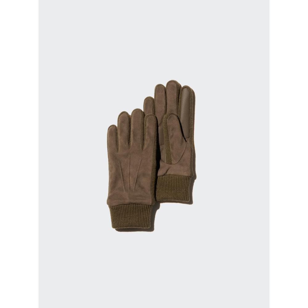 Uniqlo Heattech Lining Glove  Faux Suede 