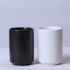Simple Japanese Black and White Ceramic Straight Cup Tea Cup Without Handle Hotel Toothbrush Mouthwash Cup Mug