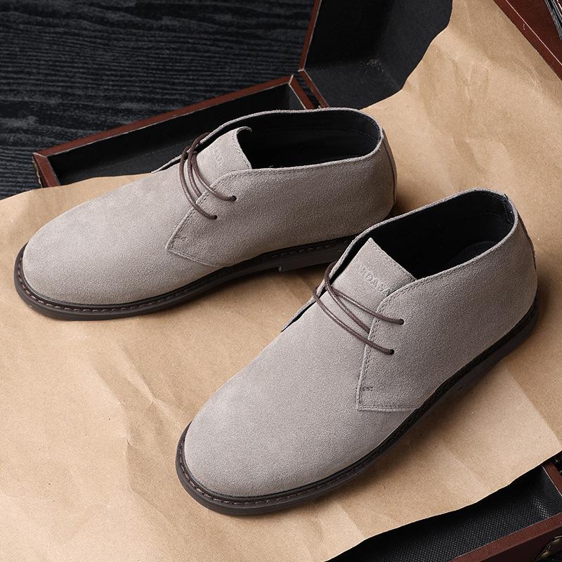 2025 direct supply desert boots men's short boots niche Martin boots men's retro tooling boots anti-suede casual shoes