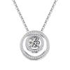 2024 Moissanite Inlaid Round Carat Necklace for Women - High-End Light Luxury Clavicle Chain Jewelry