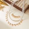 Vintage Portrait Queen Coin Pendant Necklaces for Women Girl Fashion Multi Layer Link Chain Necklaces Friendship Jewelry Gifts