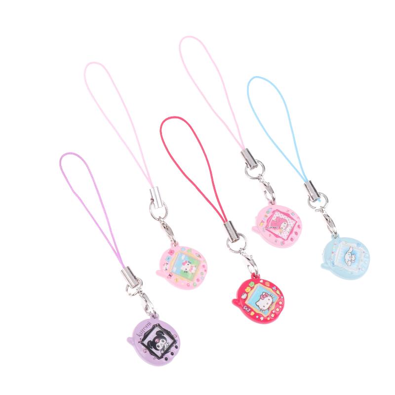 Sanrio Hello Kitty Tamagotchi Kolye Sevimli Mini Kt Çizgi Film Telefon Zinciri Harajuku Tarzı Sanrio Telefon Kolyesi