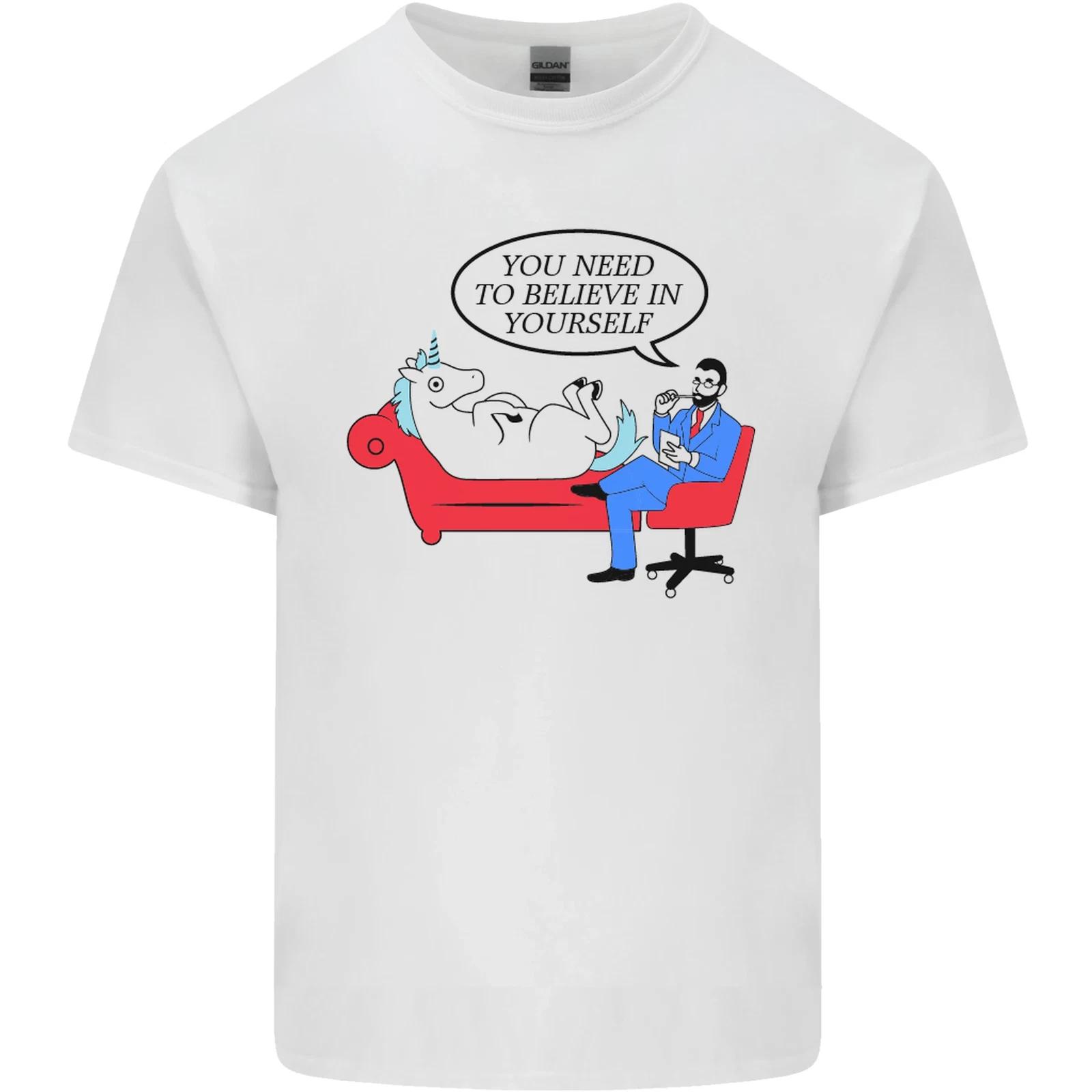

Believe in Yourself Funny Unicorn Kids T-Shirt Childrens S