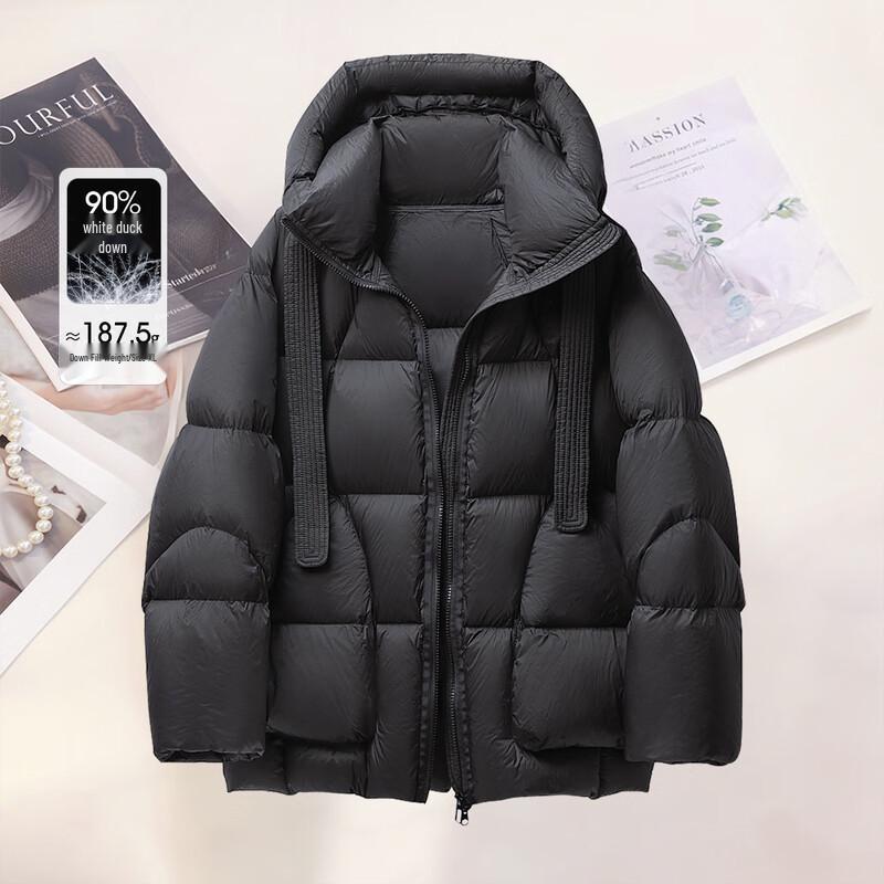 

Женское пуховое пальто средней длины с капюшоном, 90% пуха S