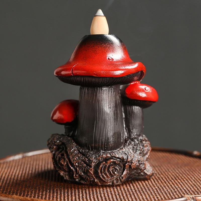 62KD Mushroom Backflow Incenses Burners for Enhancing Home Fragrances and Decors
