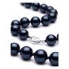 Collier - PEARLS &amp; COLORS - Pearls &amp; Colors - Perle d'eau douce 8-9 mm - Perle semi-ronde bleue - Argent 925