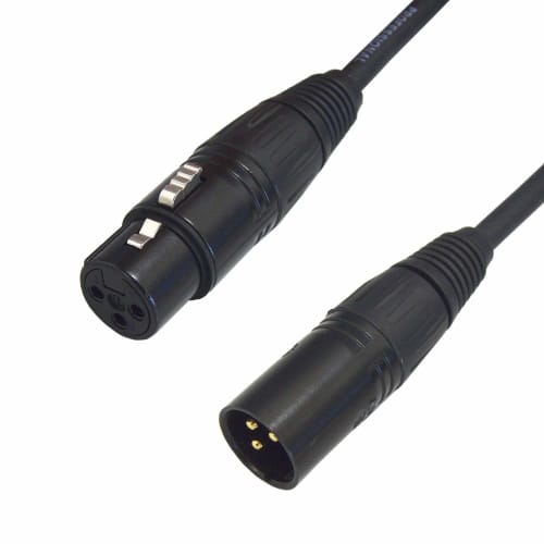 F-Factory Microphone Cable, XLR Cable (Male-Female), 15m, Canon Cable, XLR Balanced Connection, 3-Pin Microphone Recording, Professional Recording, Co
