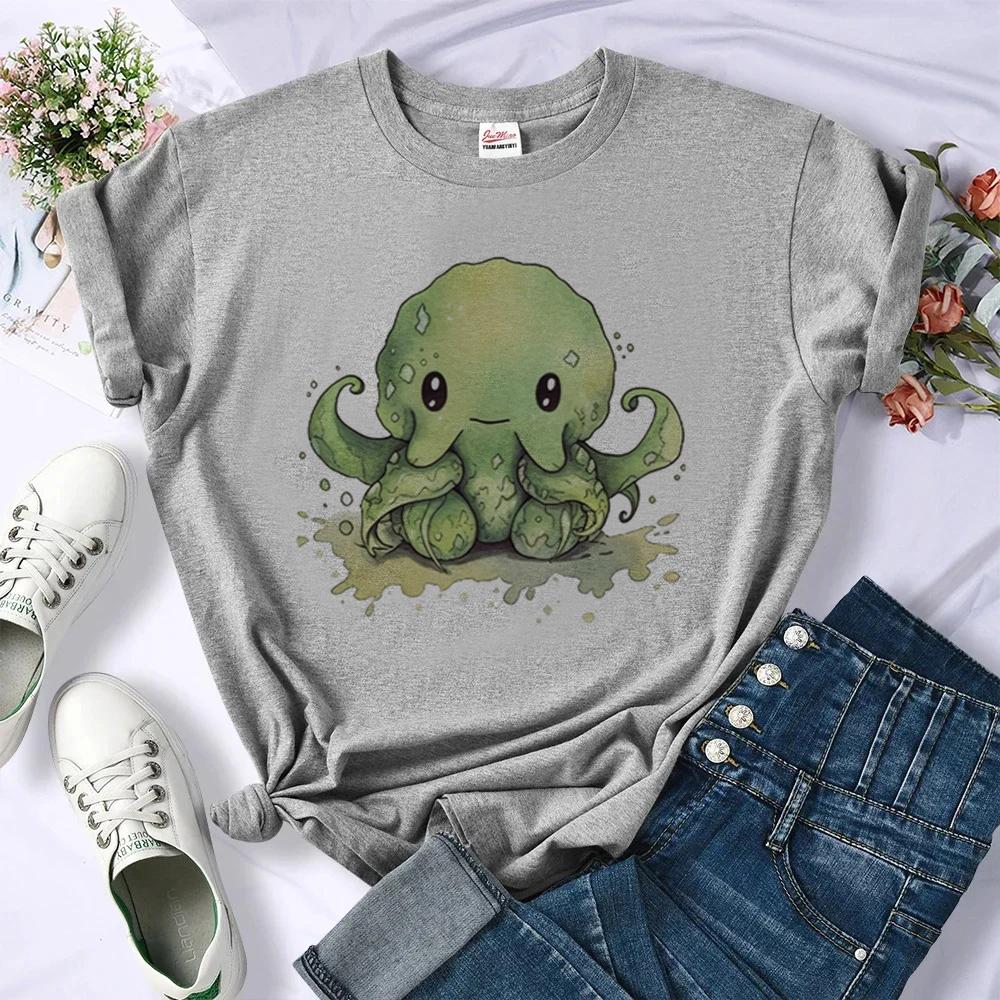 Cthulhu Tshirt Female Clearance Sales Party Gothic Streetwear Vintage T Shirt Cheap Gothic Japan Baddie Y2k
