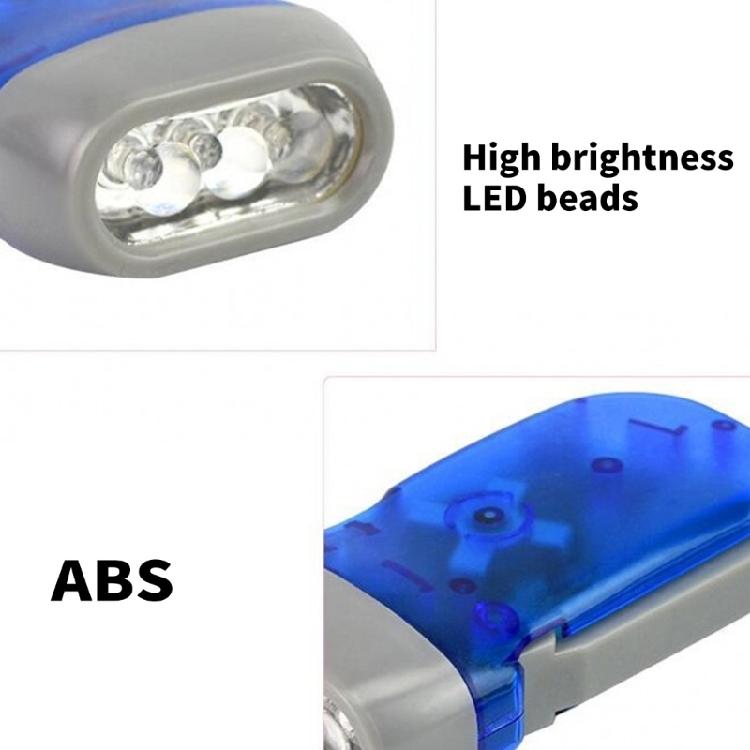 LED Light Squeeze Flashlights for Camping Hiking Outdoor Sport Hand Crank Emergency Flashlights Manual Press Flashlights