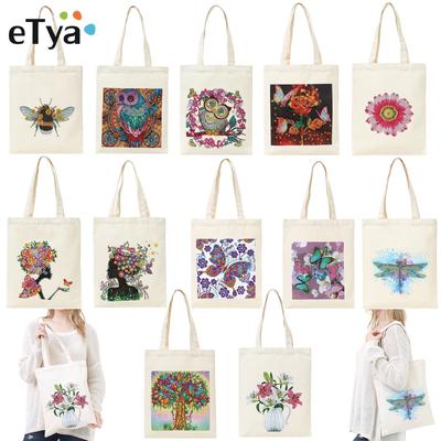 Diamond Painting Bag Tote Bag Herbruikbare Duurzame Diamond Borduurset DIY Diamond Art Handtas Opbergtas Cross Stitch Art Craft