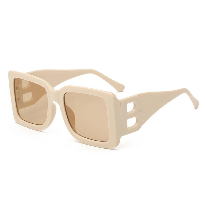 New Fashion Oversized The Letter B Square Luxury Trend Sunglasses Women Men Retro Rectangle Sunglasses Uv400