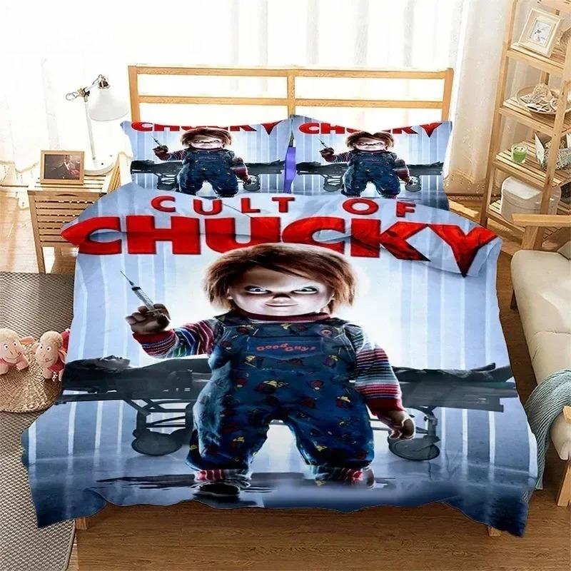

3D Принт Ужасы Фильм Чаки Постельное Белье Милый Пододеяльник Покрывало Наволочка Твин Односпальный Квин Кинг Размер Мальчики Взрослые Дом EU single(135x200cm)