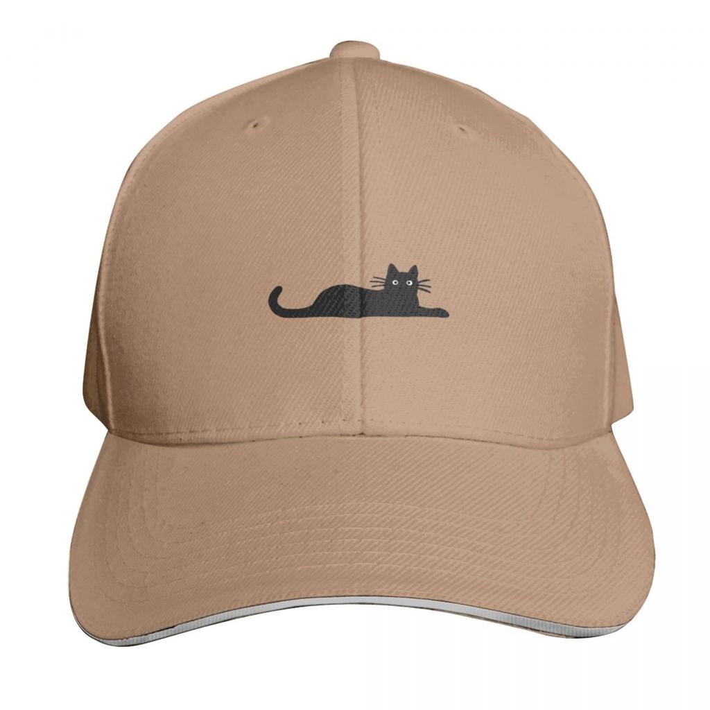 Black Cat Baseball Cap Mountaineering Beach Outing tea Hat GentleUnisex Hat For Women Unisexs