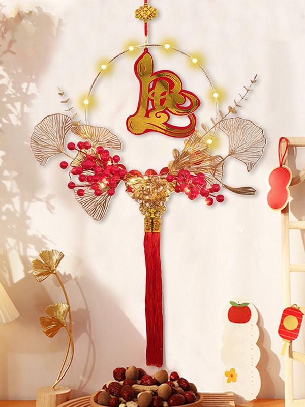 2025 Vietnamese Lunar New Year Decoration Light Up Snake Year Pendants New Year Decorations Festive Hangable Fu Character